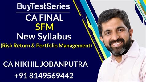 CA Final SFM New Syllabus Risk Return Portfolio Management Video