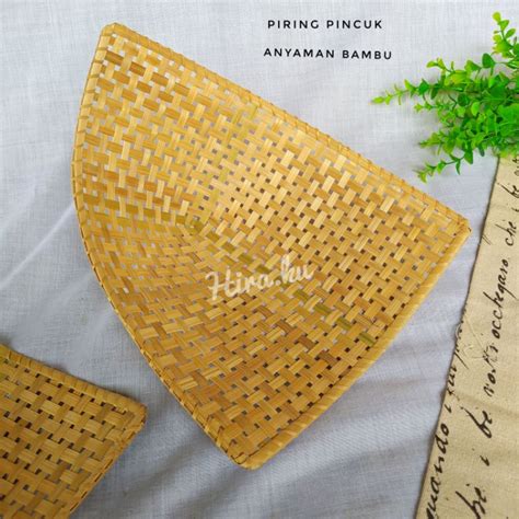 Jual Piring Pincuk Pecel Anyaman Bambu Shopee Indonesia