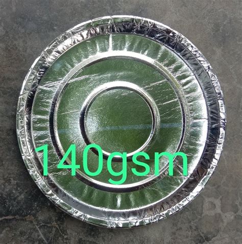 7 Inch 140gsm Silver Foil Paper Plates At Rs 8 Piece In Surat Id