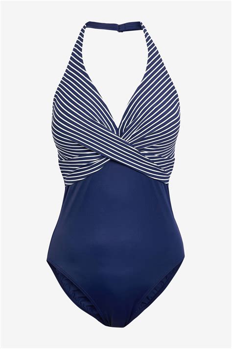 Buy Figleaves Blue Underwired Tummy Control Swimsuit From The Next Uk