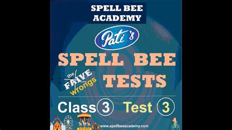 Spell Bee Spelling Competition Tests Class 3 Test 3 Spell Bee