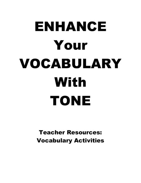 Enhance Your Vocabulary With