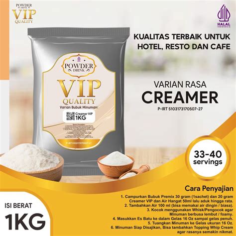 Jual Krimer Bubuk Vip Creamer Powder Kualitas Premium Kg Non Diary