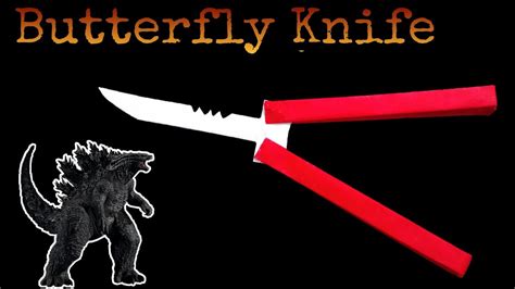 How To Make Paper Butterfly Knife Origami Easy Knife Butterfly Knife Csgo Butterfly Knife