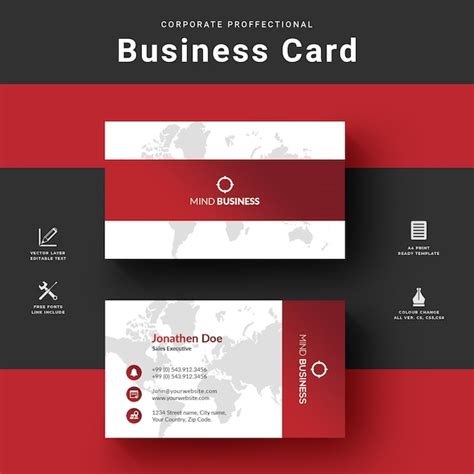 Mod Le De Carte De Visite D Entreprise Psd Premium