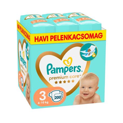 Pampers Premium Care Pelenka 3 6 10 Kg HAVI PELENKACSOMAG