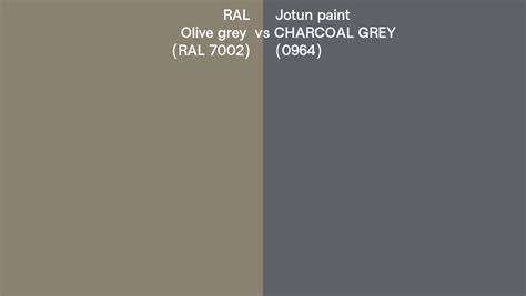 Ral Olive Grey Ral Vs Jotun Paint Charcoal Grey Side By