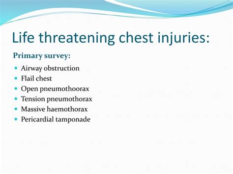 Thoracic Trauma Ppt