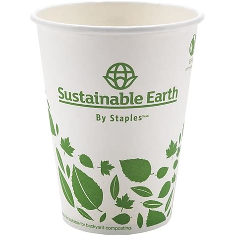 Sustainable Earth By Staples® Compostable Hot Cups 12 Oz 50pack