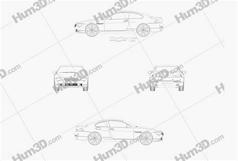 BMW 6 Series E63 Coupe 2007 Blueprint 3DModels Org