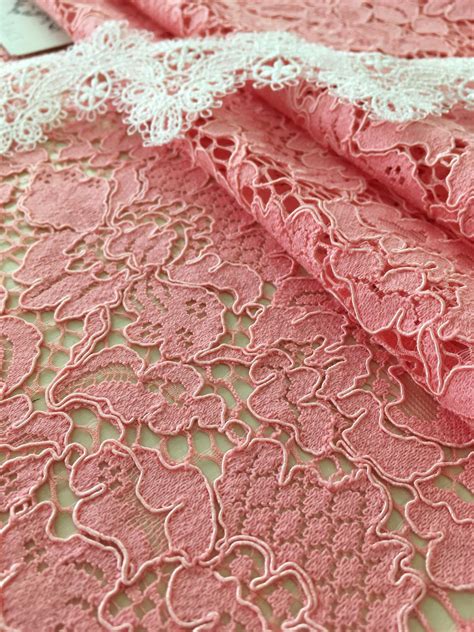 Pink Lace Fabric Guipure Lace Lace Fabric From