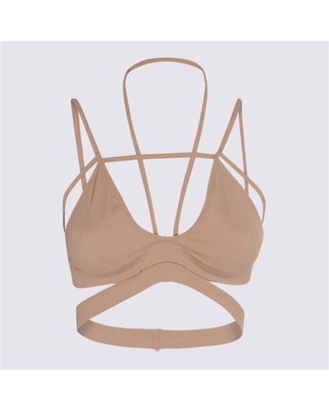 ANDREADAMO Nude Top In White Lyst