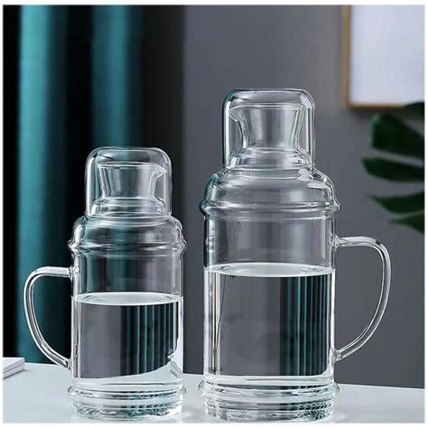 Ensemble De Carafe Eau De Chevet Avec Gobelet En Verre Pour Table De