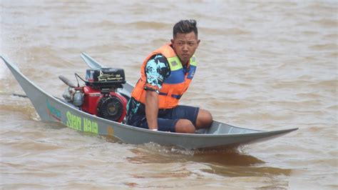 Final Kelas Mesin 13 18 PK Race Desa Embalut Lomba Balap Perahu Ces