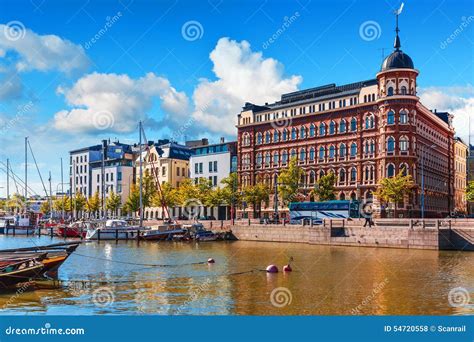 Old Town Pier in Helsinki, Finland Stock Photo - Image of house ...