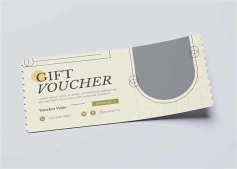 Gift Voucher Mockup - Freebies Mockup