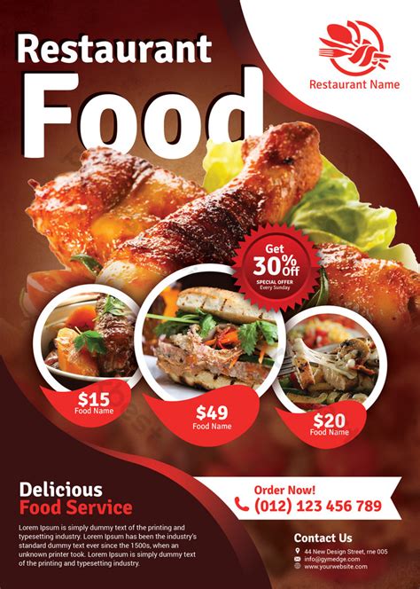 Restaurant Food Flyer Design | PSD Free Download - Pikbest