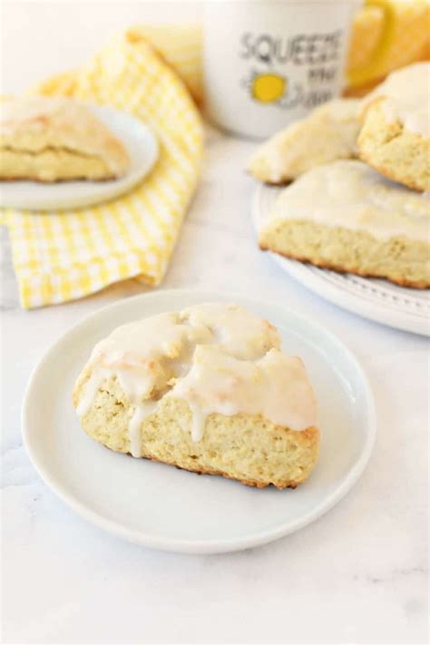 Glazed Lemon Scones Recipe - Sizzling Eats