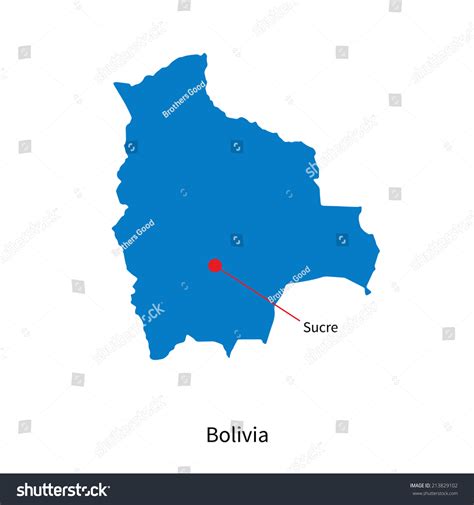 Detailed Vector Map Bolivia Capital City Stock Vector (Royalty Free ...