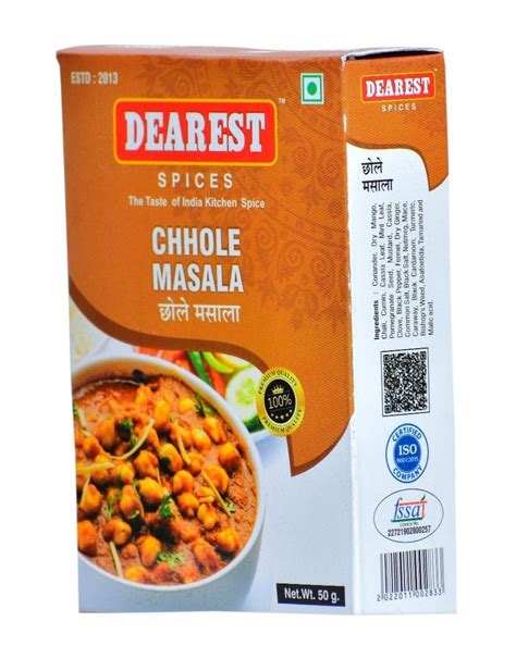 Dearest Chole Masala Powder Packaging Size 50 G At Rs 27 Box In Shamli