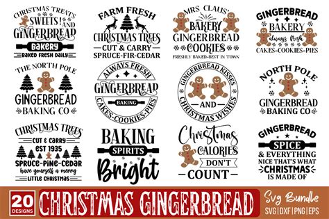 Christmas Gingerbread Svg Bundle Graphic By Graftify Creative Fabrica