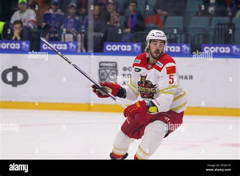 Kunlun Red Star Hockey Club Player Ryan Sproul Seen In Action