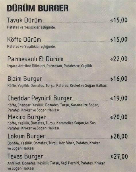 Menu At Usta Istanbul Genel Merkez Ugur Mumcu Cad KIzkulesi Sok No