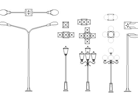 Éclairage public dans AutoCAD Téléchargement CAD gratuit 24 54 KB