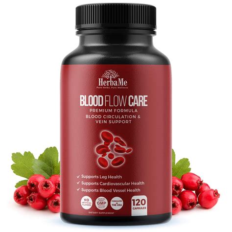 HerbaMe Blood Circulation Supplement 120 Capsules - Supports Leg Vein