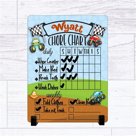 Personalized Chore Chart for Kids, Chore Chart, Kids Chart Design 2 - Etsy