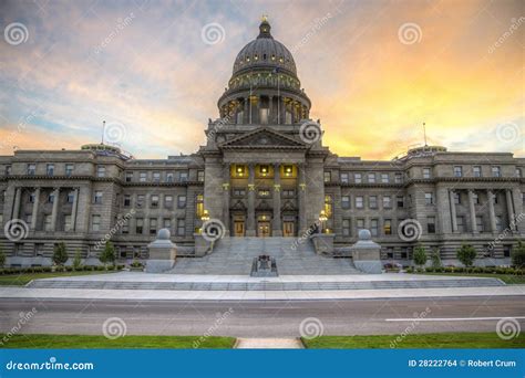 Idaho State Capitol Building Stock Photo Image Of Orange Boise 28222764