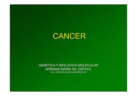 Cancer Genetica Y Bm Pdf Ok Ppt