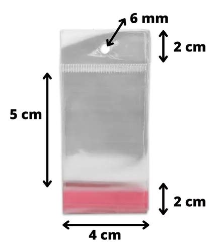 Saquinho Transp C Aba Adesiva 4x5 Cm Furo 1 Mil Peças