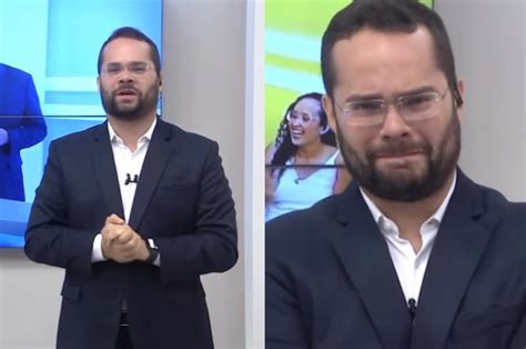 Jornalista do SBT tem crise de choro promoção Sou apenas uma peça