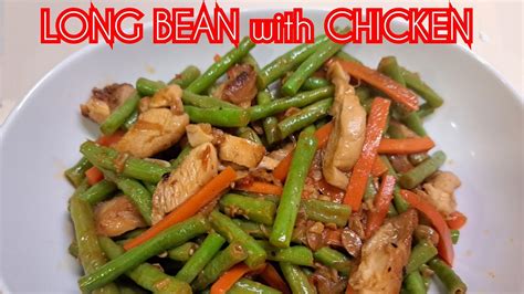 Stir Fried Long Bean With Chicken In Sweet Bean Sauce Yummy Food