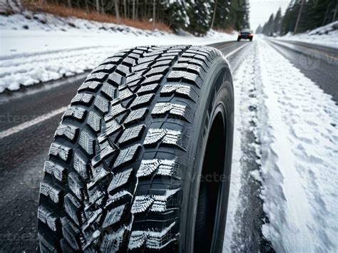 Ai Generated Winter Tires Conquer The Slippery Road With Enhanced