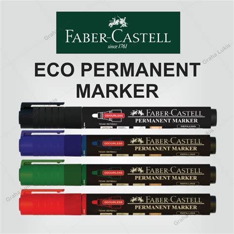 jual faber castell eco permanent marker spidol permanen shopee