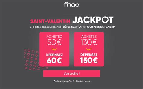 Soldes Fnac opération Jackpot sur les cartes cadeaux jusqu à ce soir