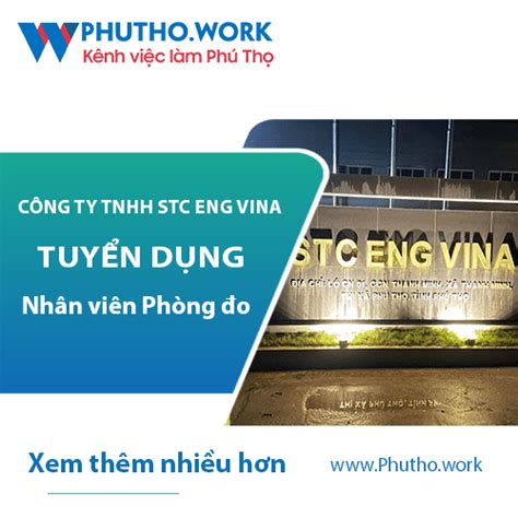 Công Ty Tnhh Stc Eng Vina Thông Báo Tuyển Dụng Nhân Viên Phòng đo