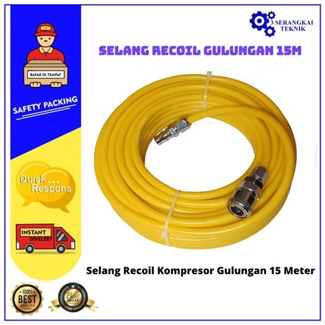 Jual Selang Recoil Gulungan Selang Kompresor Angin Include Kopler