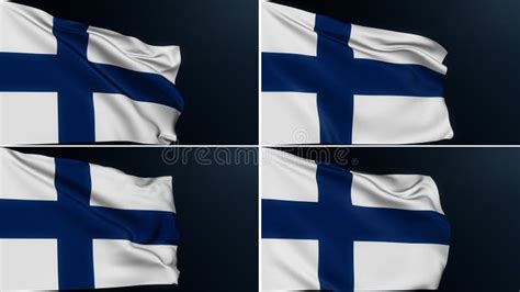 Finland Flag Helsinki Sign National Symbol Set 4 Stock Image - Image of ...