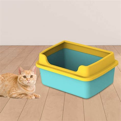 Xinxixnxx Cat Litter Boxes For Indoor Cats Open Air For Kitten Litter Boxes Low Entry Green