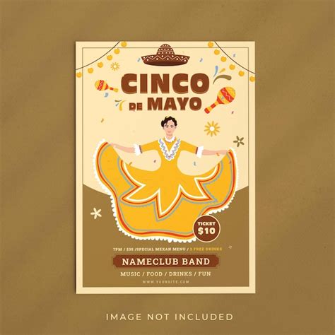 Un Cartel Para El Cinco De Mayo Que Dice Cinco De Mayo Vector Premium