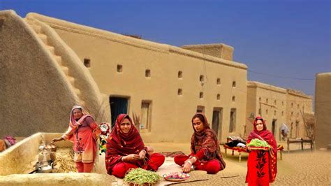 Desert Women Morning Routine In Winter Fog Cooking Traditional Foods