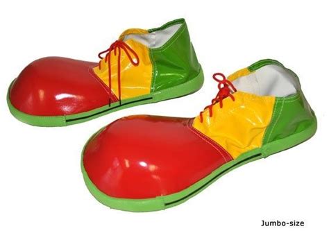 Jumbo Clowns Schoenen In Rood Met Groen En Geel Mooie Clownsschoenen