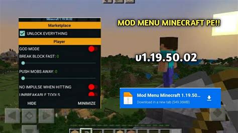 Novo Mod Menu Minecraft Pe 1 19 50 02 Com Tudo Liberado E VÁrias