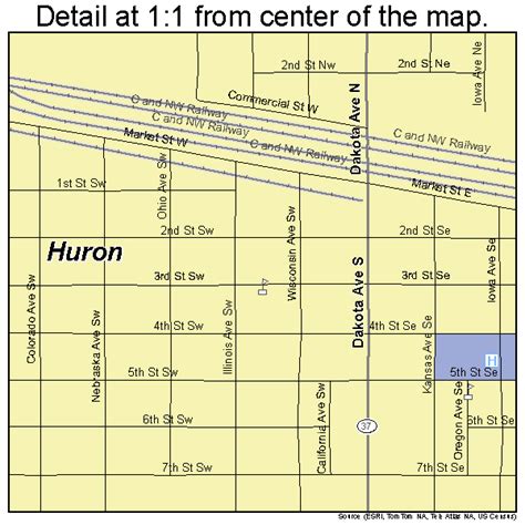 Huron South Dakota Street Map 4631060