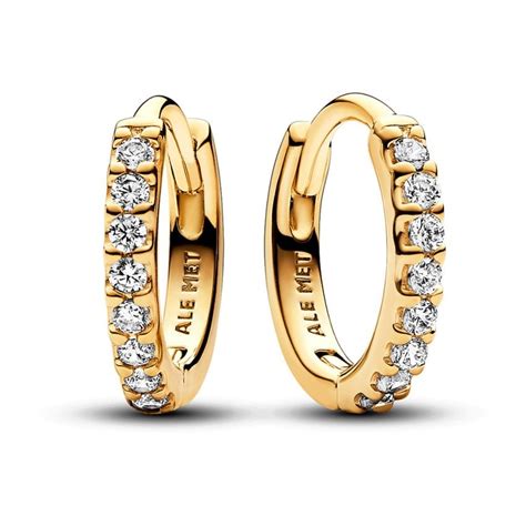 Pandora Sparkling Huggie Hoop Earrings 263015C01 Francis Gaye Jewellers