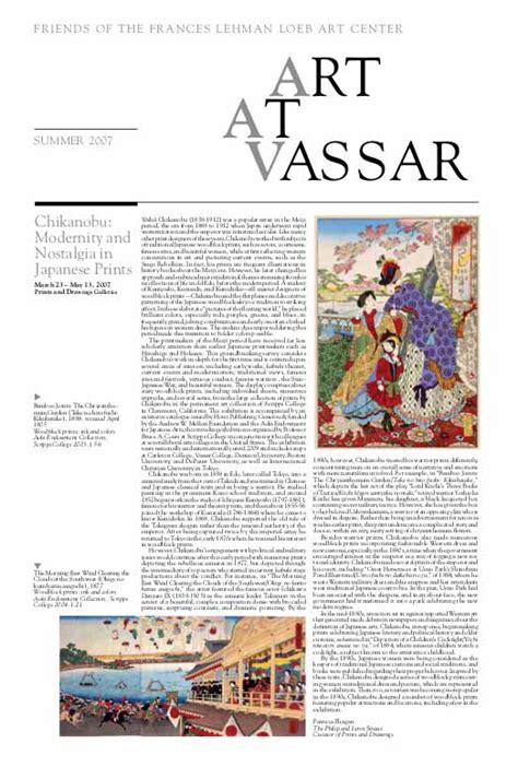 Art at Vassar - Publications - Frances Lehman Loeb Art Center | Vassar College