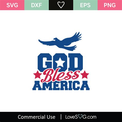 God Bless America Svg Cut File